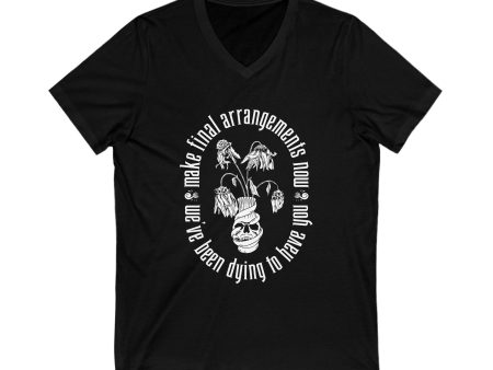 We ve Been Dying to Have You - Haunted Mansion - Short Sleeve V-Neck Tee Discount