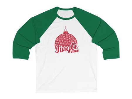 Jingle Vibes EPCOT Holidays - Unisex 3\4 Sleeve Baseball Tee Sale