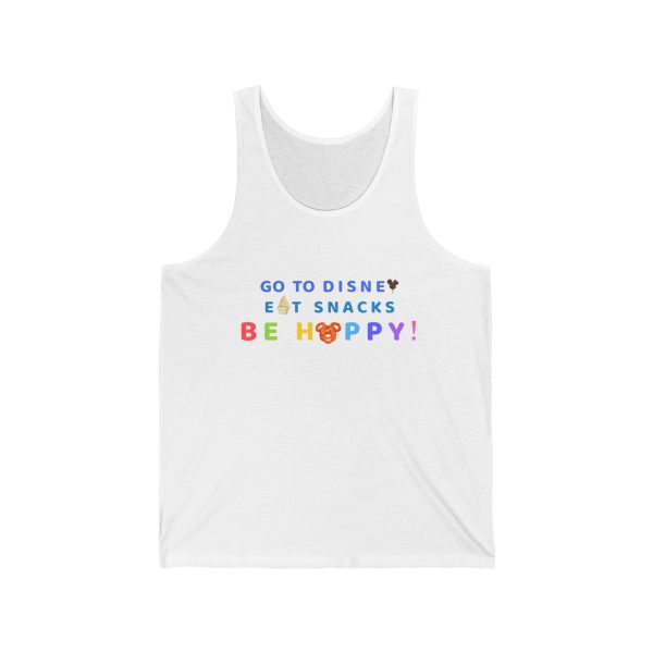 Go to Disney, Eat Snacks, Be Happy - Unisex Tank Top Online now