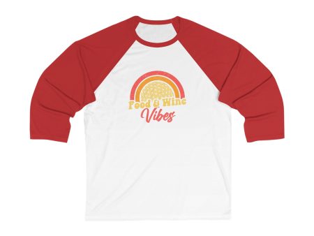 Food & Wine Vibes EPCOT - Unisex 3\4 Sleeve Baseball Tee Discount