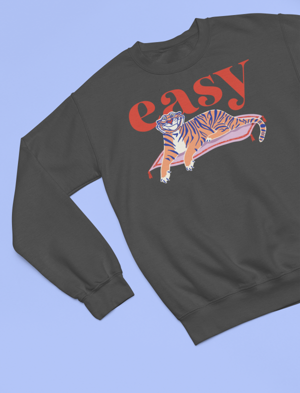 Easy Tiger - Rajah- Adult Crewneck Sweatshirt For Cheap