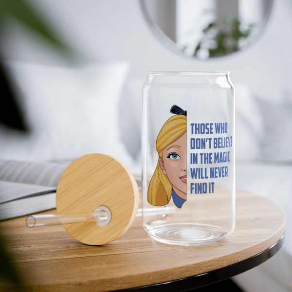 Alice in Wonderland Quote - Those Who Don t Believe in the Magic Will Never Find It - Sipper Glass, 16oz For Cheap