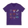 Bad to the Bow - Villains Bows - Short Sleeve V-Neck Tee on Sale