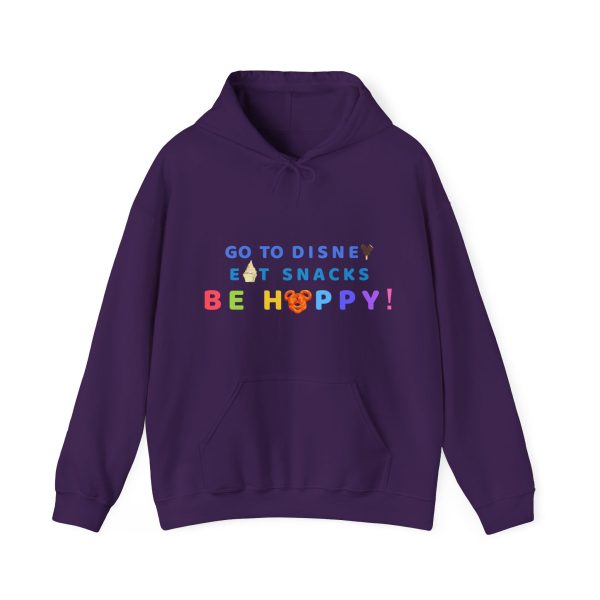 Go to Disney, Eat Snacks, Be Happy- Adult Hoodie Sweatshirt Sale