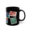 Magic Kingdom Vintage Stamps - Black Mug Online Hot Sale