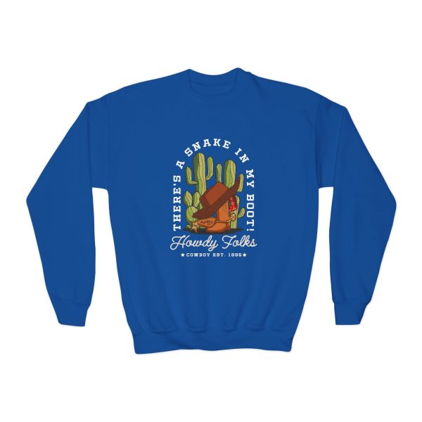 Howdy Folks - Youth Crewneck Sweatshirt on Sale