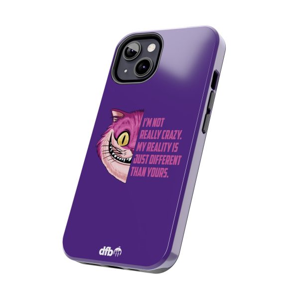 Cheshire Cat Quote - I m Not Really Crazy Apple Phone Case on Sale