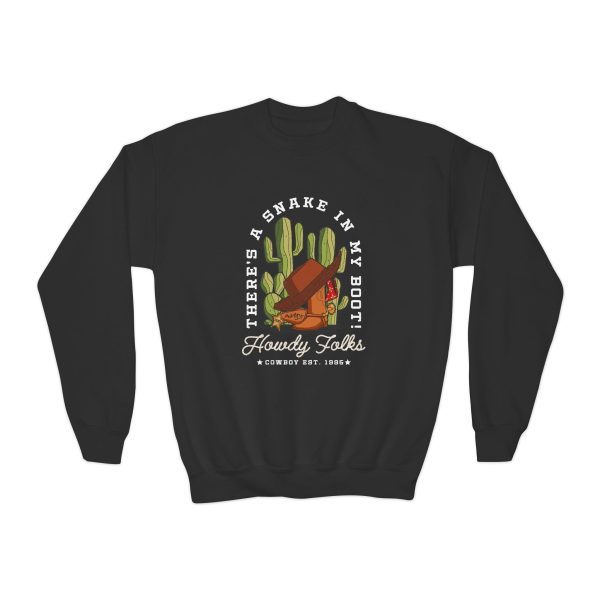 Howdy Folks - Youth Crewneck Sweatshirt on Sale