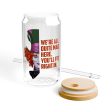 Mad Hatter Quote -  We re All Mad Here - Sipper Glass, 16oz on Sale