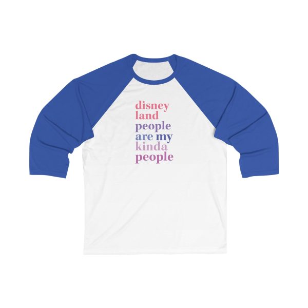 Disney People Are My Kinda People - Unisex 3\4 Sleeve Baseball Tee For Cheap