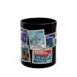 Magic Kingdom Vintage Stamps - Black Mug Online Hot Sale