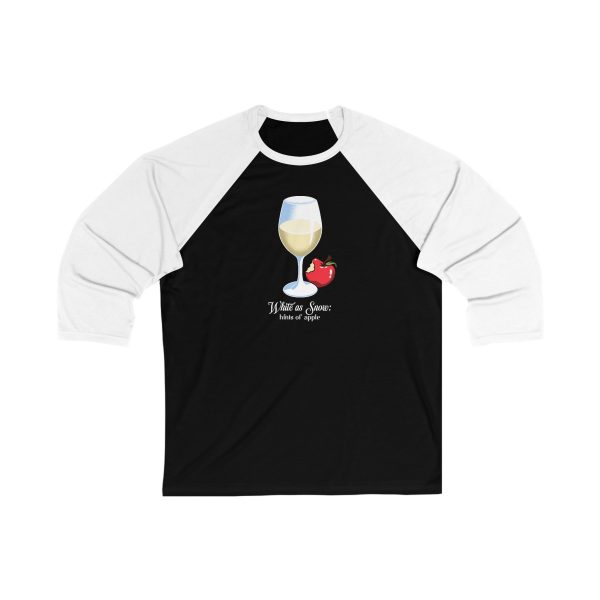 Disney Princess Wine Glasses - Snow White - Unisex 3\4 Sleeve Baseball Tee on Sale