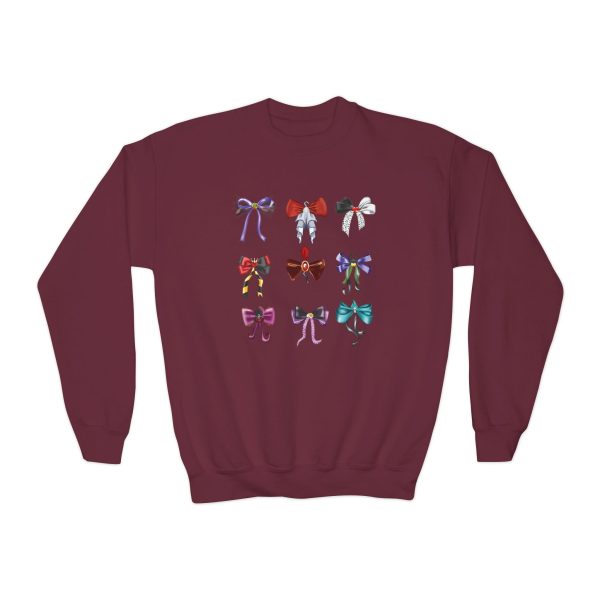 Bad to the Bow - Villains Bows - Youth Crewneck Sweatshirt For Sale