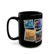 Magic Kingdom Vintage Stamps - Black Mug Online Hot Sale