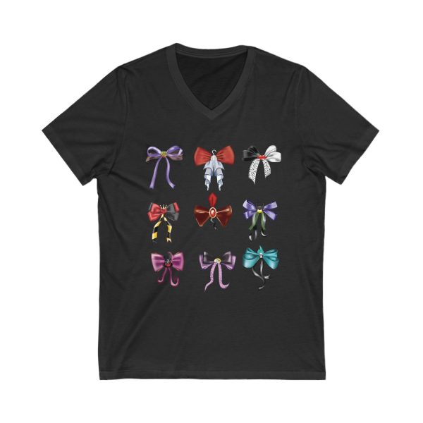 Bad to the Bow - Villains Bows - Short Sleeve V-Neck Tee on Sale