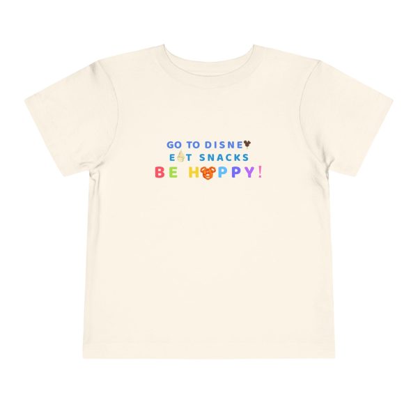 Go to Disney, Eat Snacks, Be Happy - Toddler T-shirt on Sale