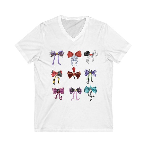 Bad to the Bow - Villains Bows - Short Sleeve V-Neck Tee on Sale