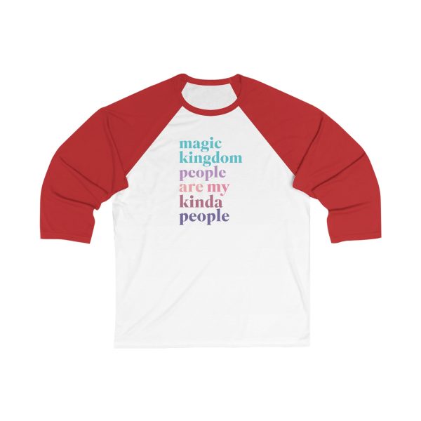 Disney People Are My Kinda People - Unisex 3\4 Sleeve Baseball Tee For Cheap