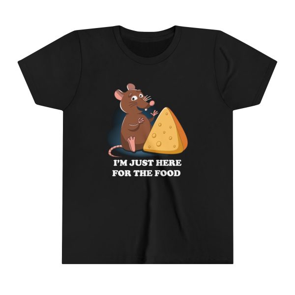 I m Just Here for the Food Youth Short Sleeve Tee Shirt For Sale