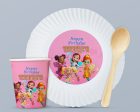 Butter Beans Theme Party Cups and Plates Combo Discount