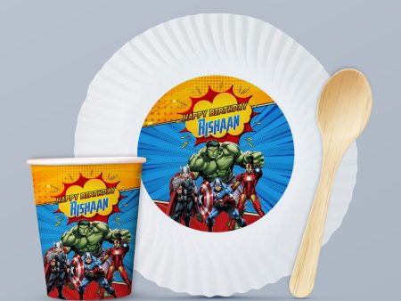 Avengers Theme Party Cups and Plates Combo For Cheap