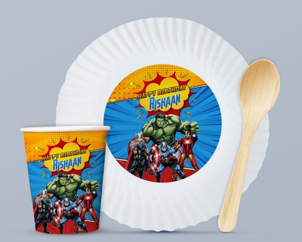 Avengers Theme Party Cups and Plates Combo For Cheap