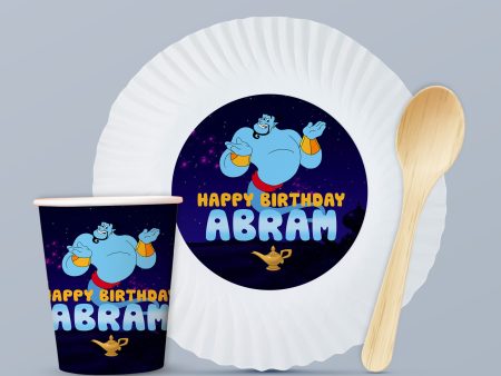 Aladdin Theme Party Cups and Plates Combo Fashion