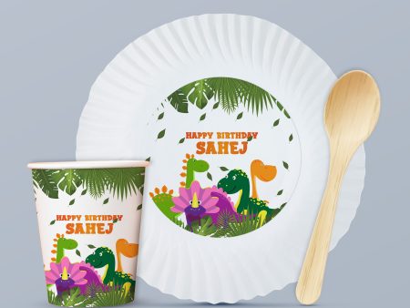 Dinosaur Theme Party Cups and Plates Combo Online Hot Sale