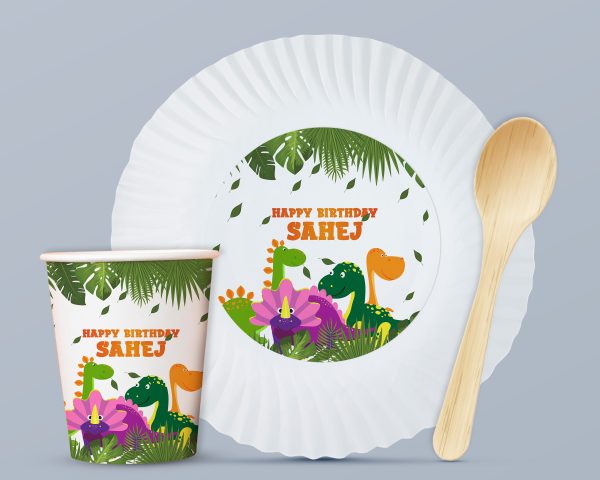 Dinosaur Theme Party Cups and Plates Combo Online Hot Sale