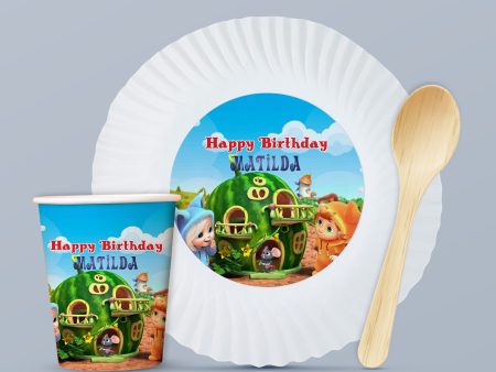 Dave & Ava Theme Paper Plates and Cups Sale