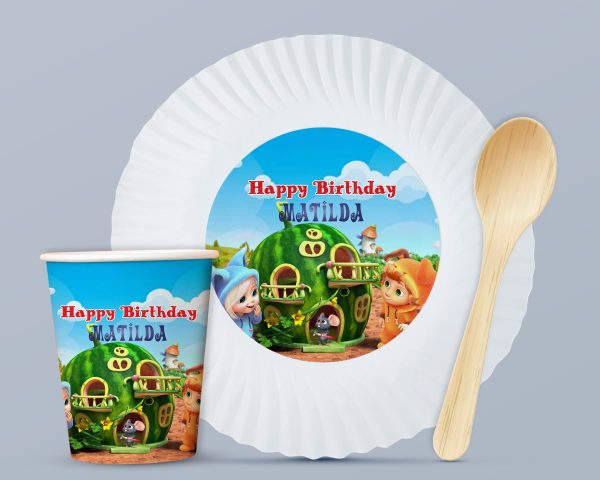 Dave & Ava Theme Paper Plates and Cups Sale