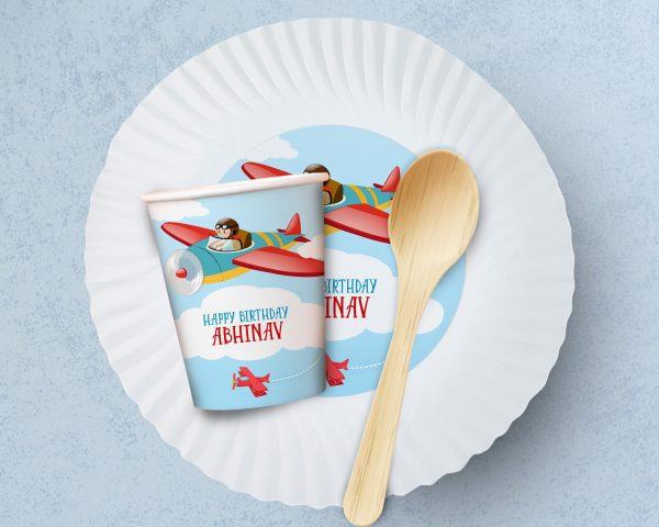 Aeroplane theme Party Cups and Plates Combo on Sale