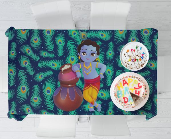 Little Krishna Theme Cake Tablecover Discount