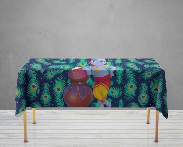 Little Krishna Theme Cake Tablecover Discount