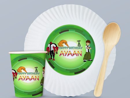 Ben 10 Theme Party Cups and Plates Combo Online Hot Sale