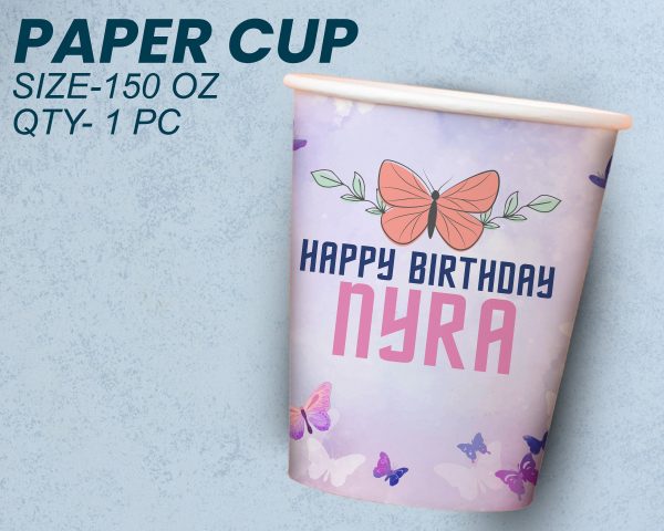 Butterfly Theme Party Cups and Plates Combo Supply