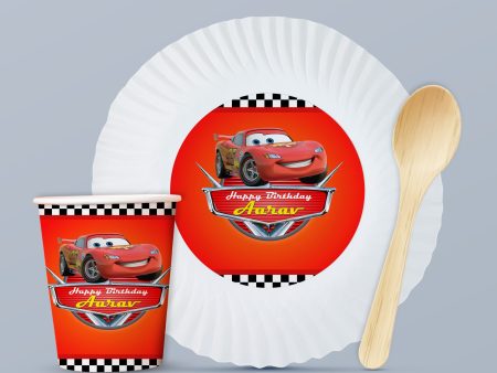 Car Theme Party Cups and Plates Combo Supply