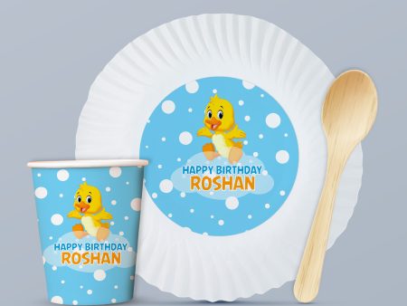 Duck Theme Party Cups and Plates Combo Online Hot Sale