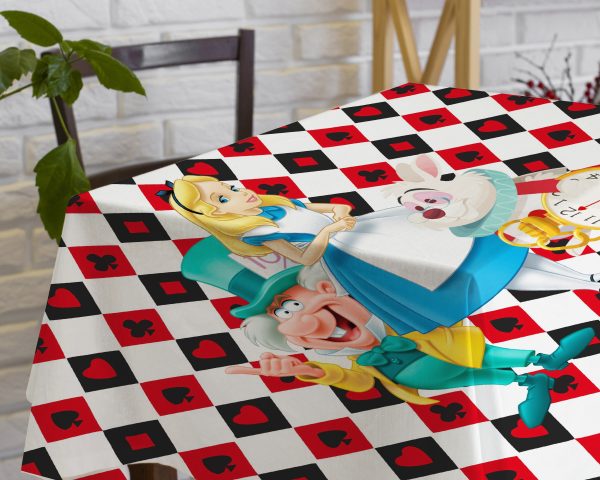 Alice In Wonderland Theme Cake Tablecover For Discount