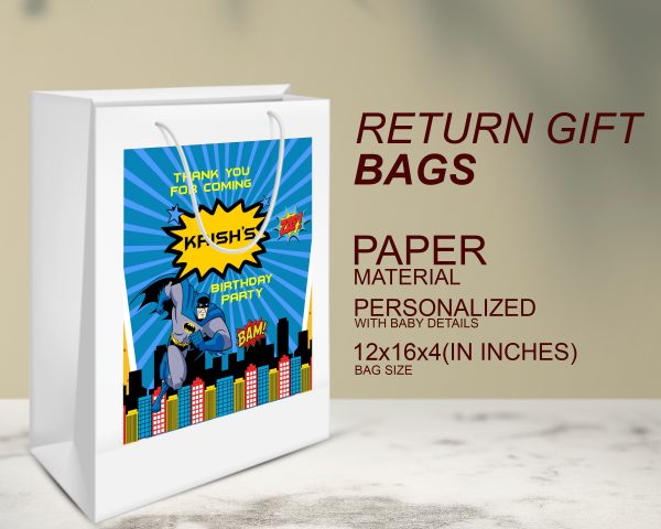 Batman Theme Oversized Return Gift Bag Hot on Sale