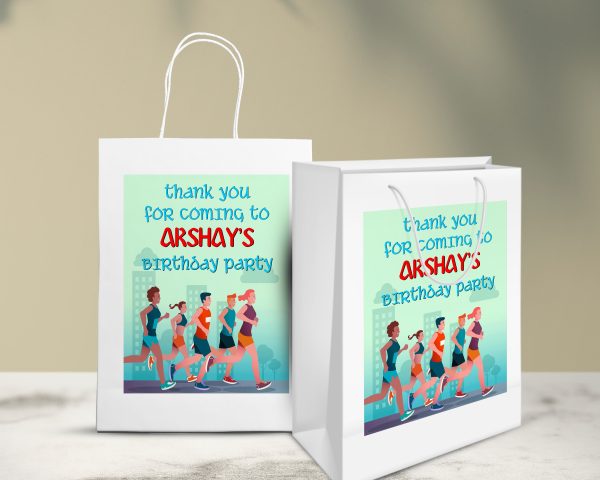 Marathon Theme Oversized Return Gift Bag For Discount