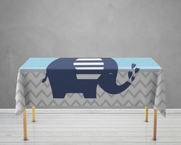 Blue Elephant Theme Cake Tablecover Online now