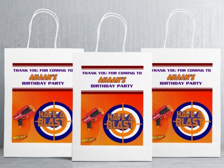 Nerf Theme Cutout Oversized Return Gift Bag For Discount