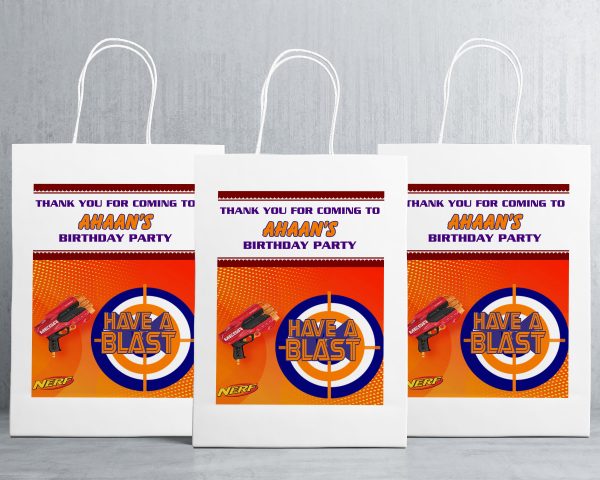 Nerf Theme Cutout Oversized Return Gift Bag For Discount