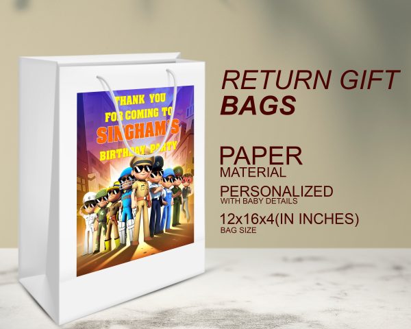 Little Singham Theme Oversized Return Gift Bag Online