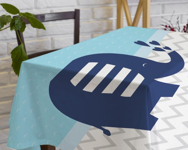 Blue Elephant Theme Cake Tablecover Online now