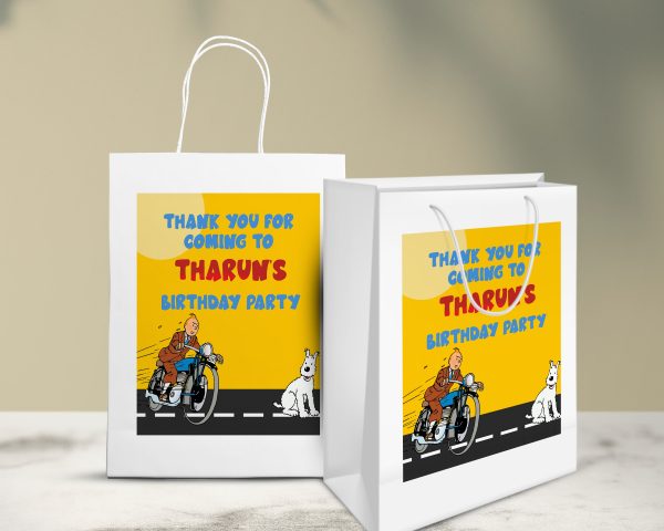 Tin Tin Theme Oversized Return Gift Bag on Sale