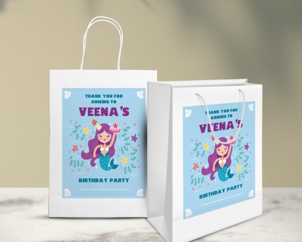 Mermaid Theme Oversized Return Gift Bag For Discount