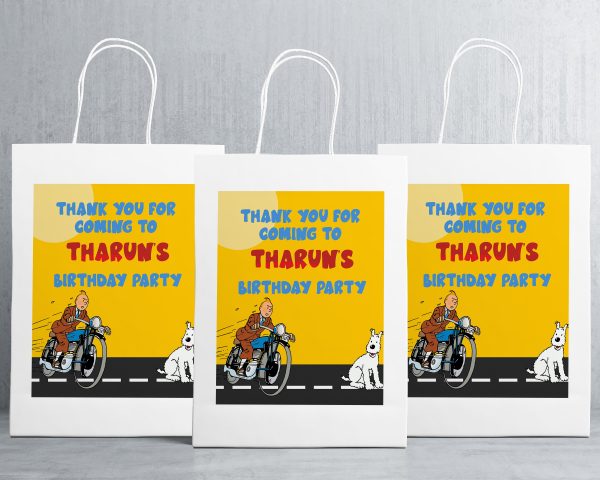 Tin Tin Theme Oversized Return Gift Bag on Sale