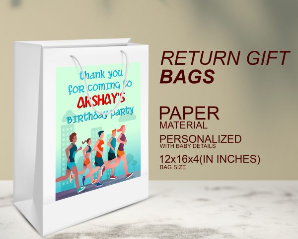 Marathon Theme Oversized Return Gift Bag For Discount